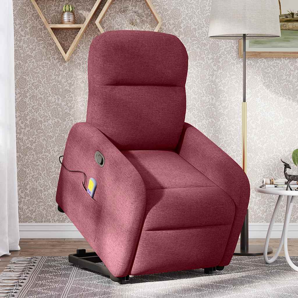 Fauteuil inclinable de massage Rouge bordeaux Tissu - XIOS