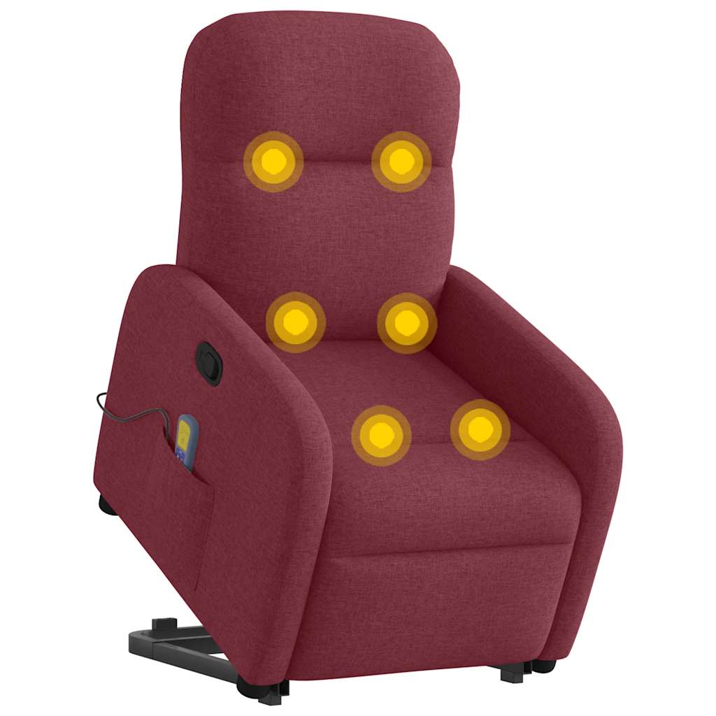 Fauteuil inclinable de massage Rouge bordeaux Tissu - XIOS