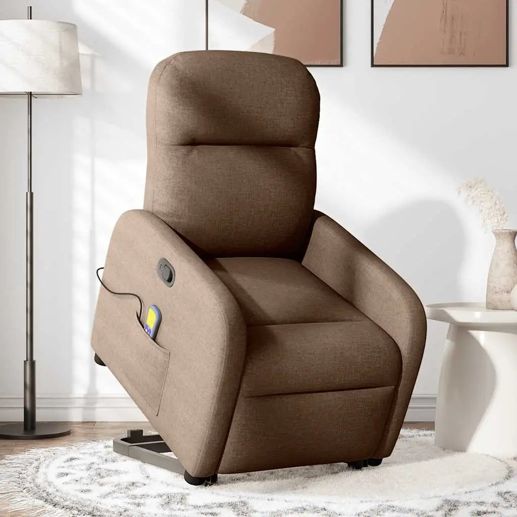 Fauteuil de massage inclinable Marron Tissu - XIOS