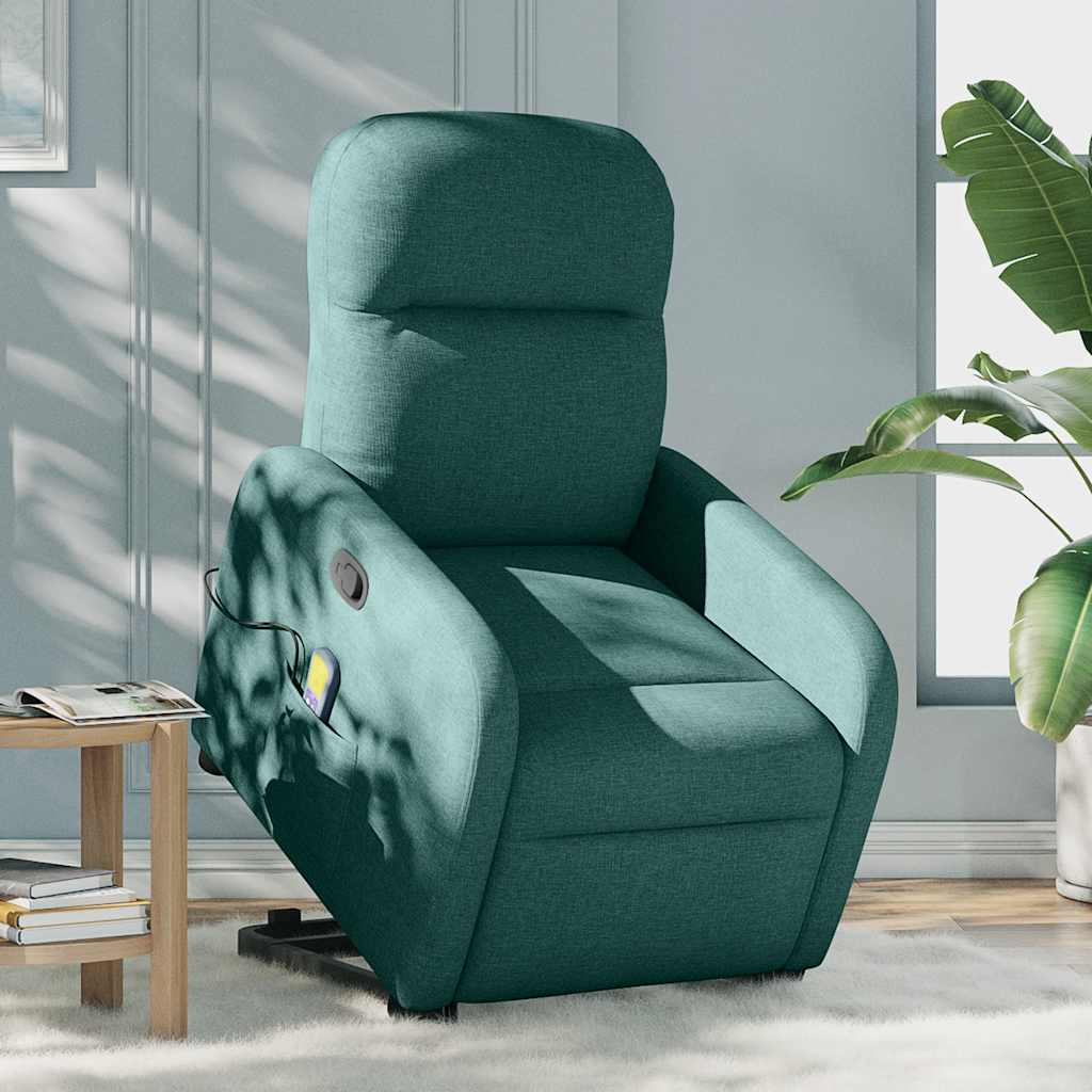 Fauteuil inclinable de massage Vert foncé Tissu - XIOS