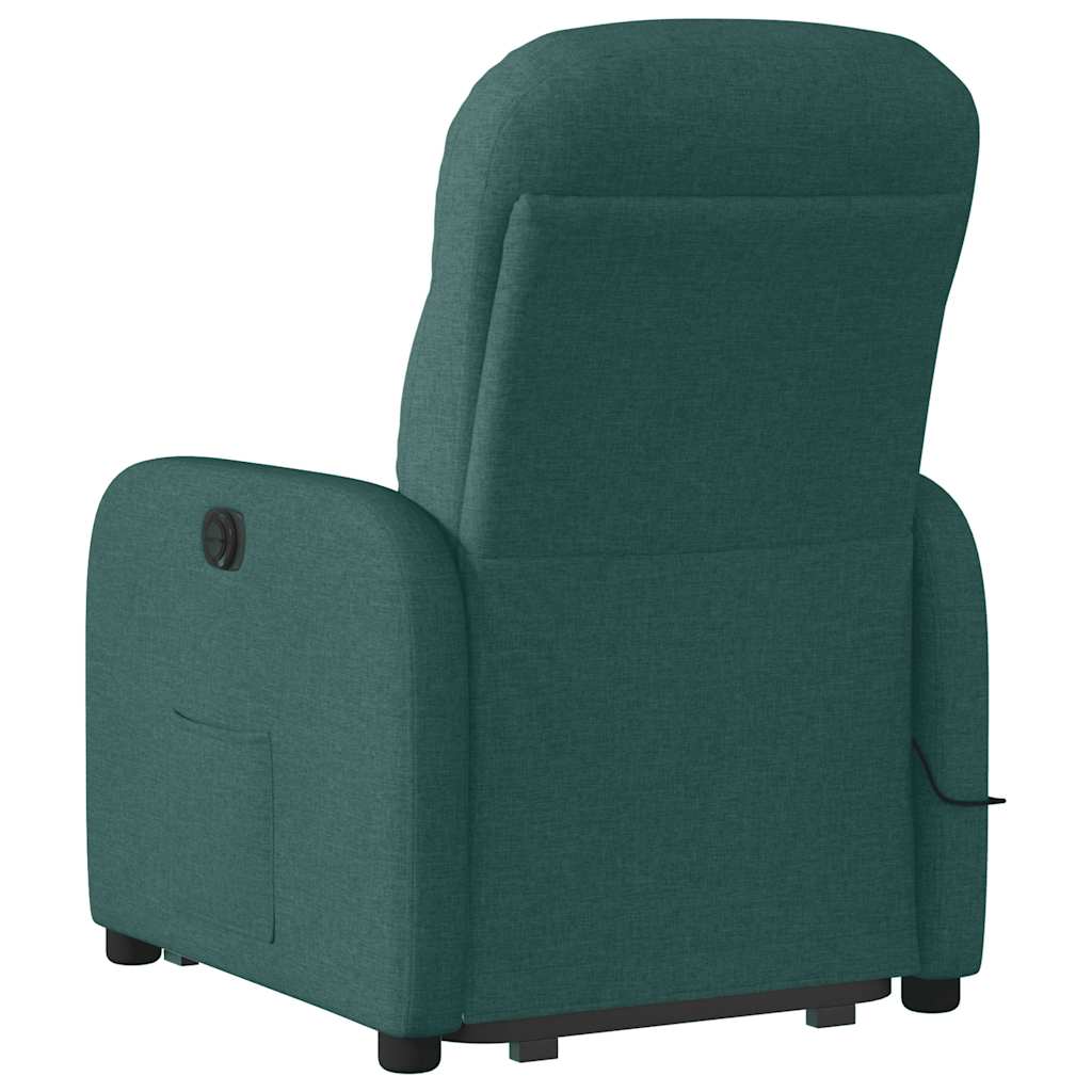 Fauteuil inclinable de massage Vert foncé Tissu - XIOS