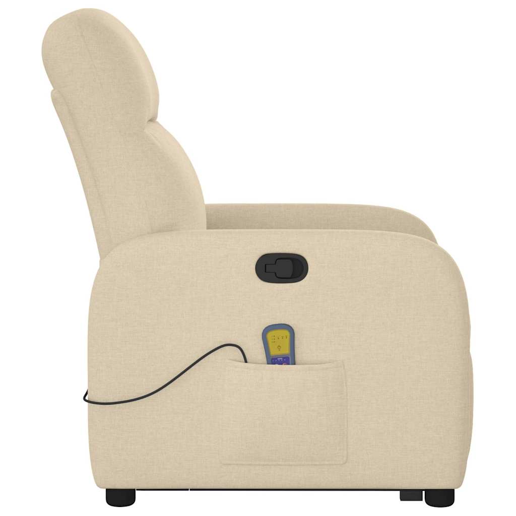 Fauteuil inclinable de massage Crème Tissu - XIOS