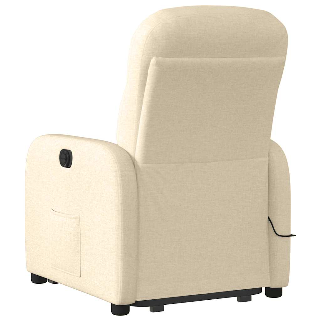 Fauteuil inclinable de massage Crème Tissu - XIOS
