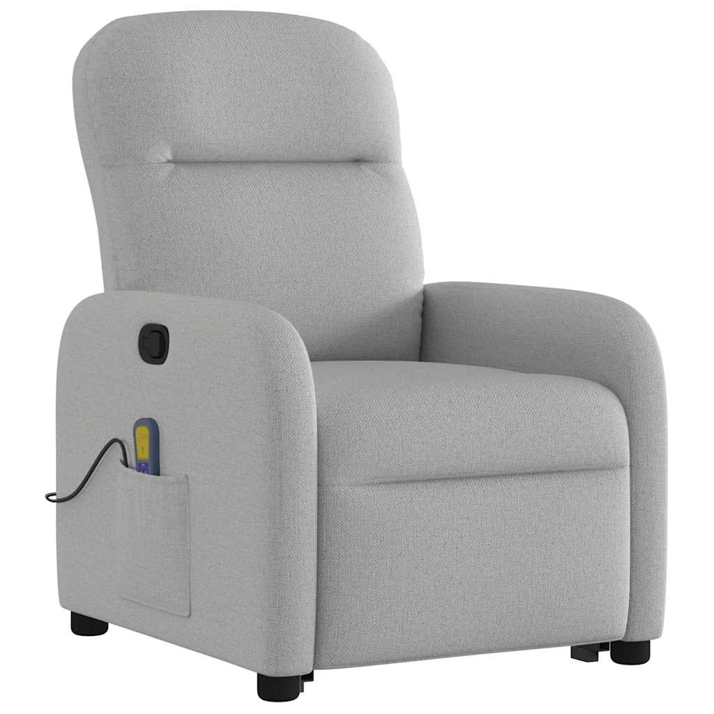 Fauteuil de massage inclinable gris nuage tissu - XIOS
