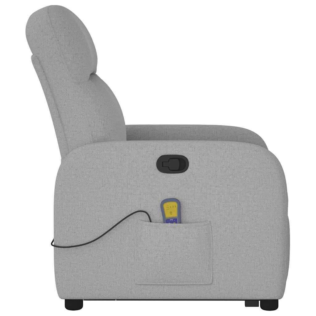 Fauteuil de massage inclinable gris nuage tissu - XIOS
