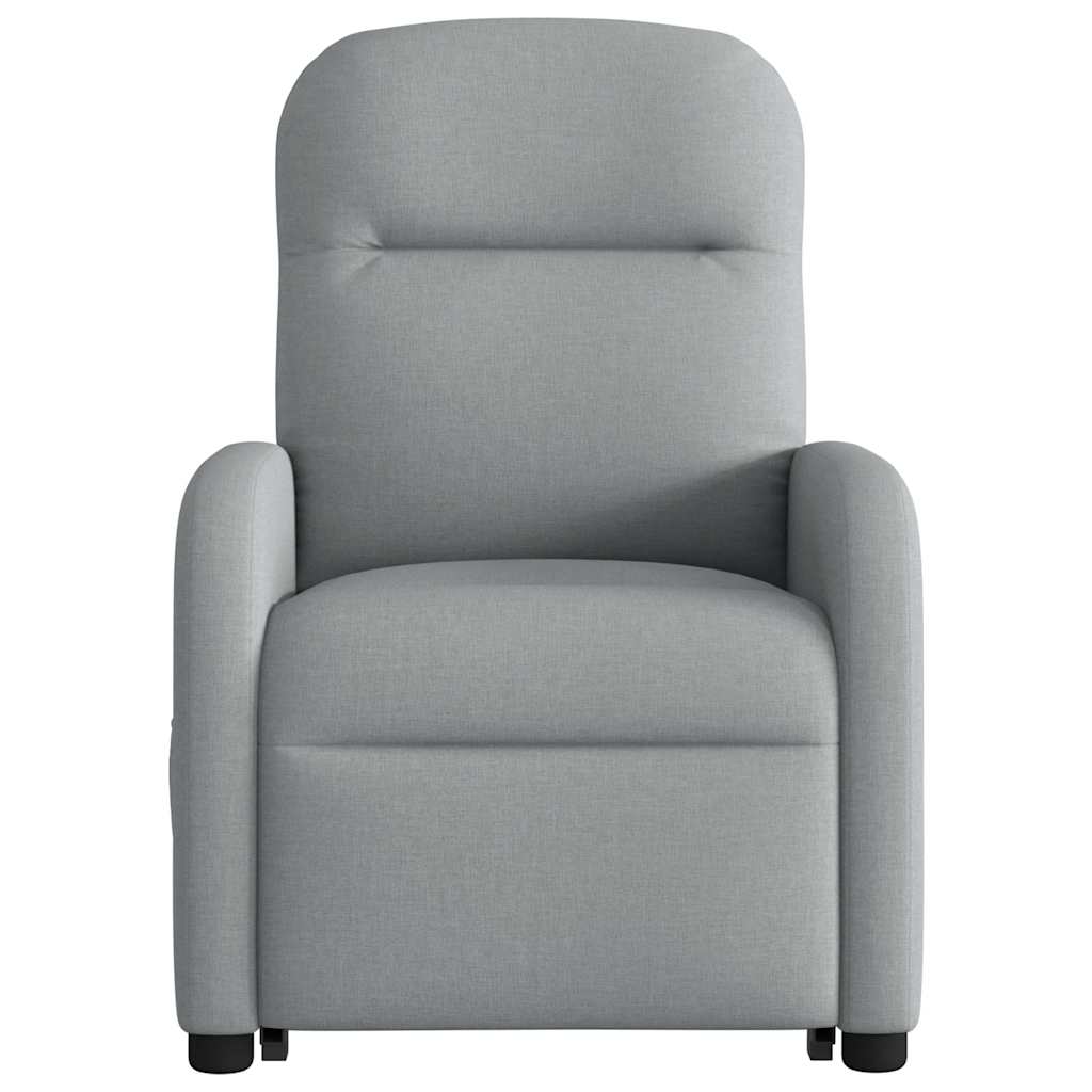 Fauteuil inclinable électrique gris clair tissu - XIOS