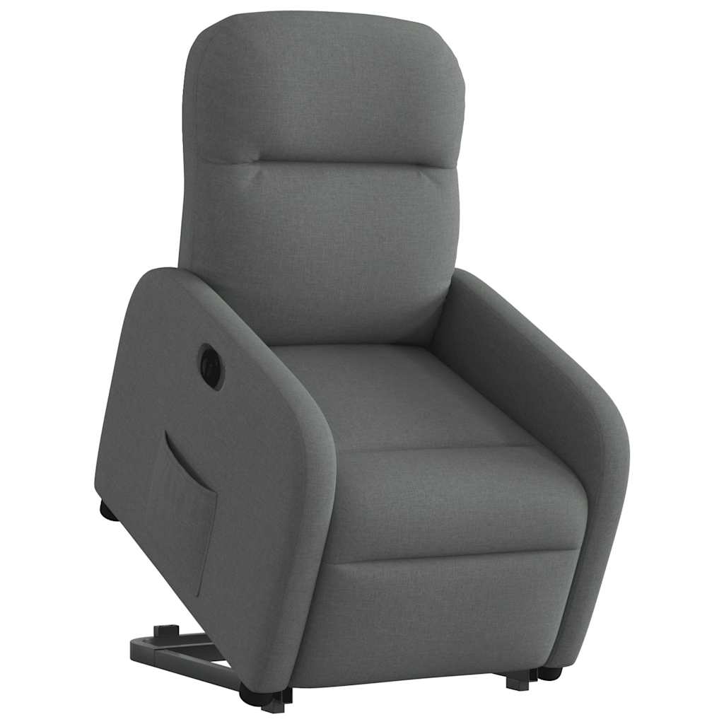 Fauteuil inclinable électrique gris foncé tissu - XIOS