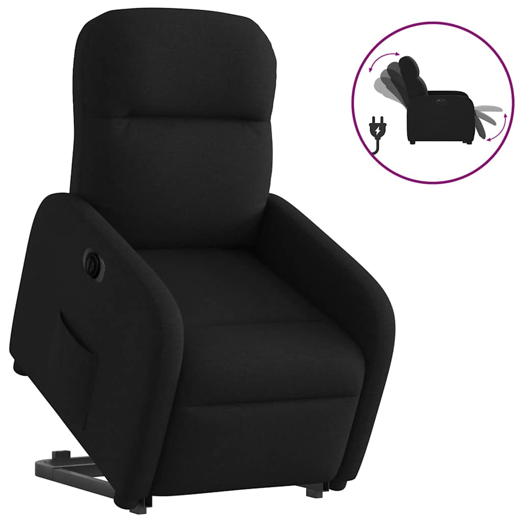 Fauteuil inclinable électrique noir tissu - XIOS