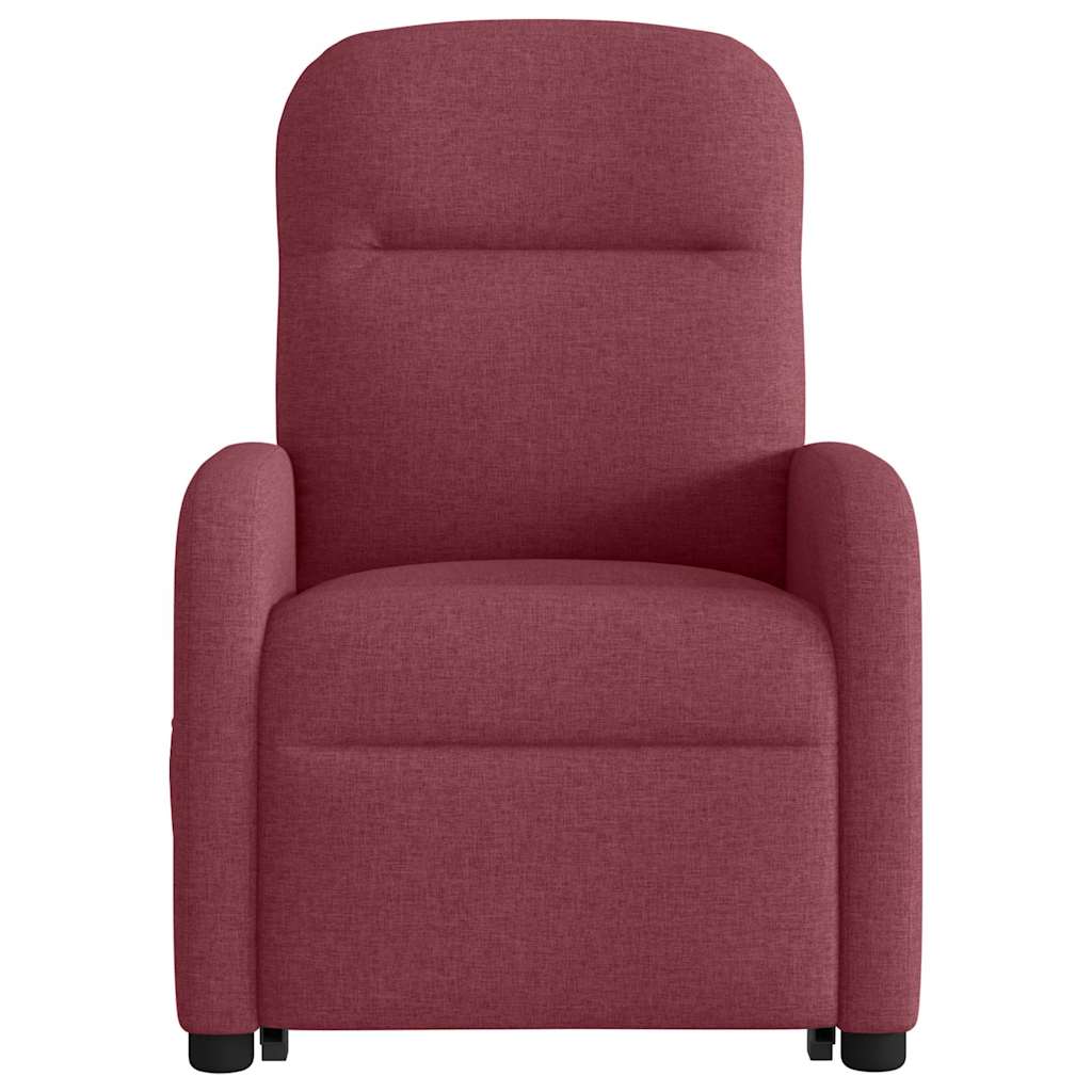 Fauteuil inclinable électrique rouge bordeaux tissu - XIOS