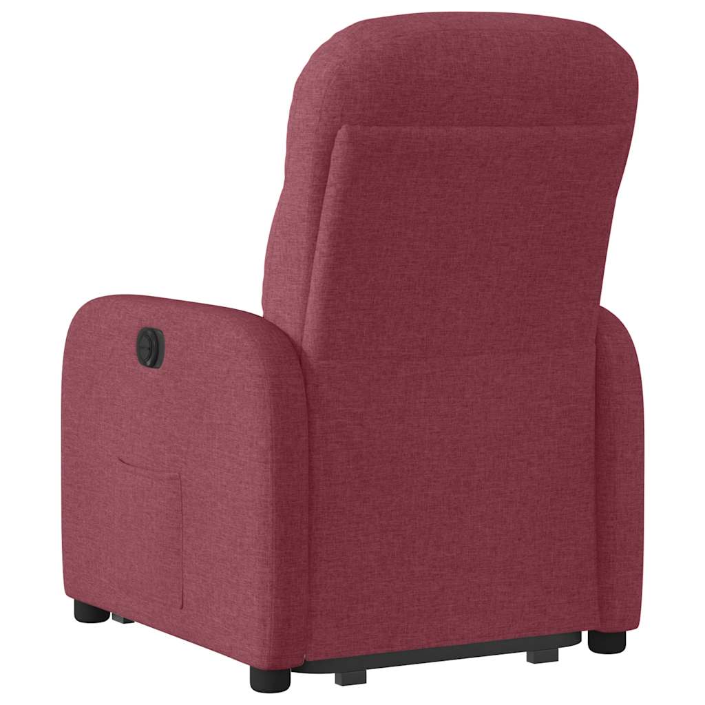 Fauteuil inclinable électrique rouge bordeaux tissu - XIOS
