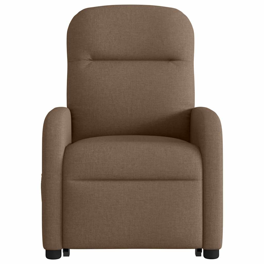 Fauteuil inclinable électrique marron tissu - XIOS