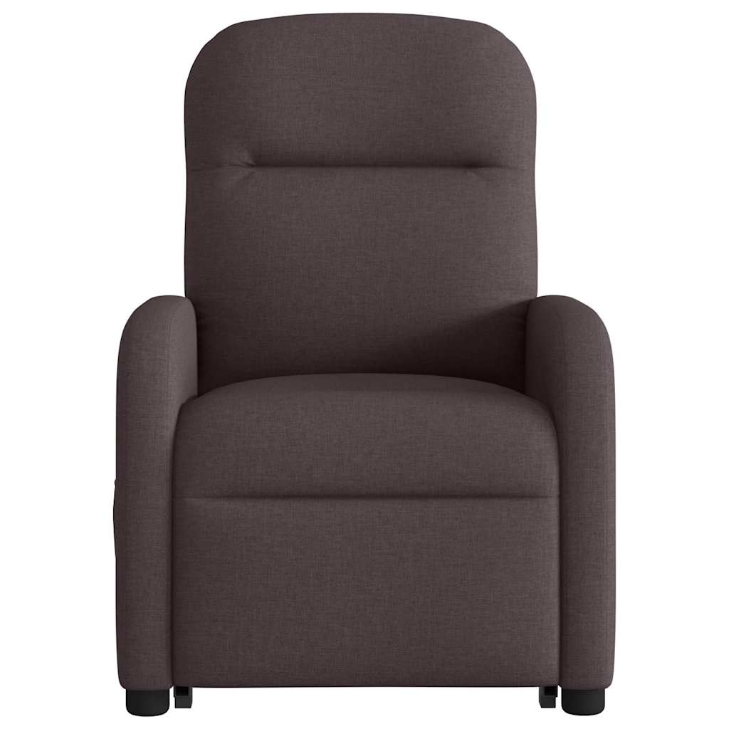 Fauteuil inclinable électrique marron foncé tissu - XIOS