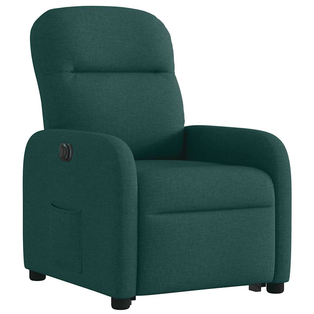 Fauteuil inclinable électrique vert foncé tissu - XIOS