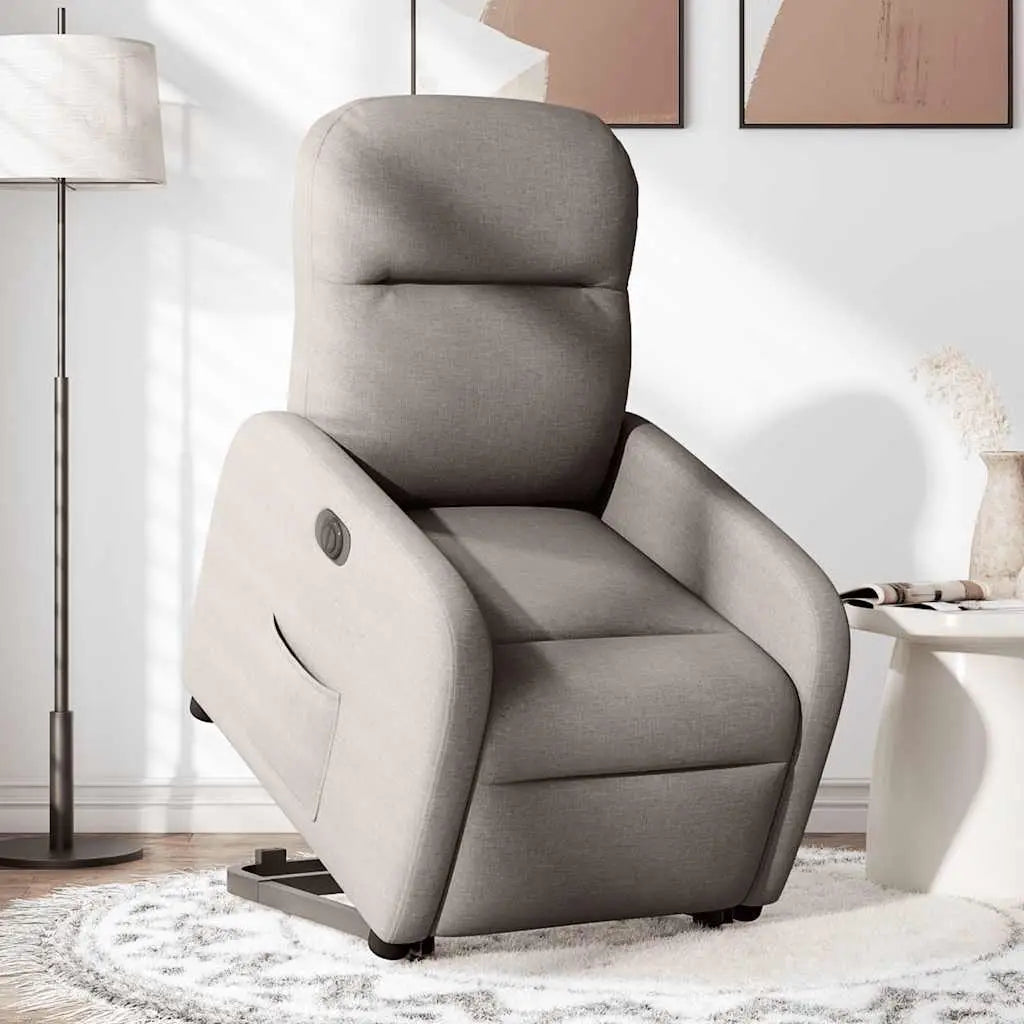 Fauteuil inclinable électrique taupe tissu - XIOS