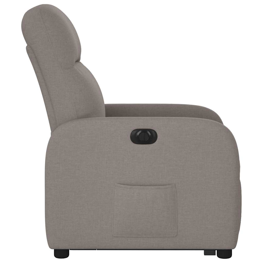 Fauteuil inclinable électrique taupe tissu