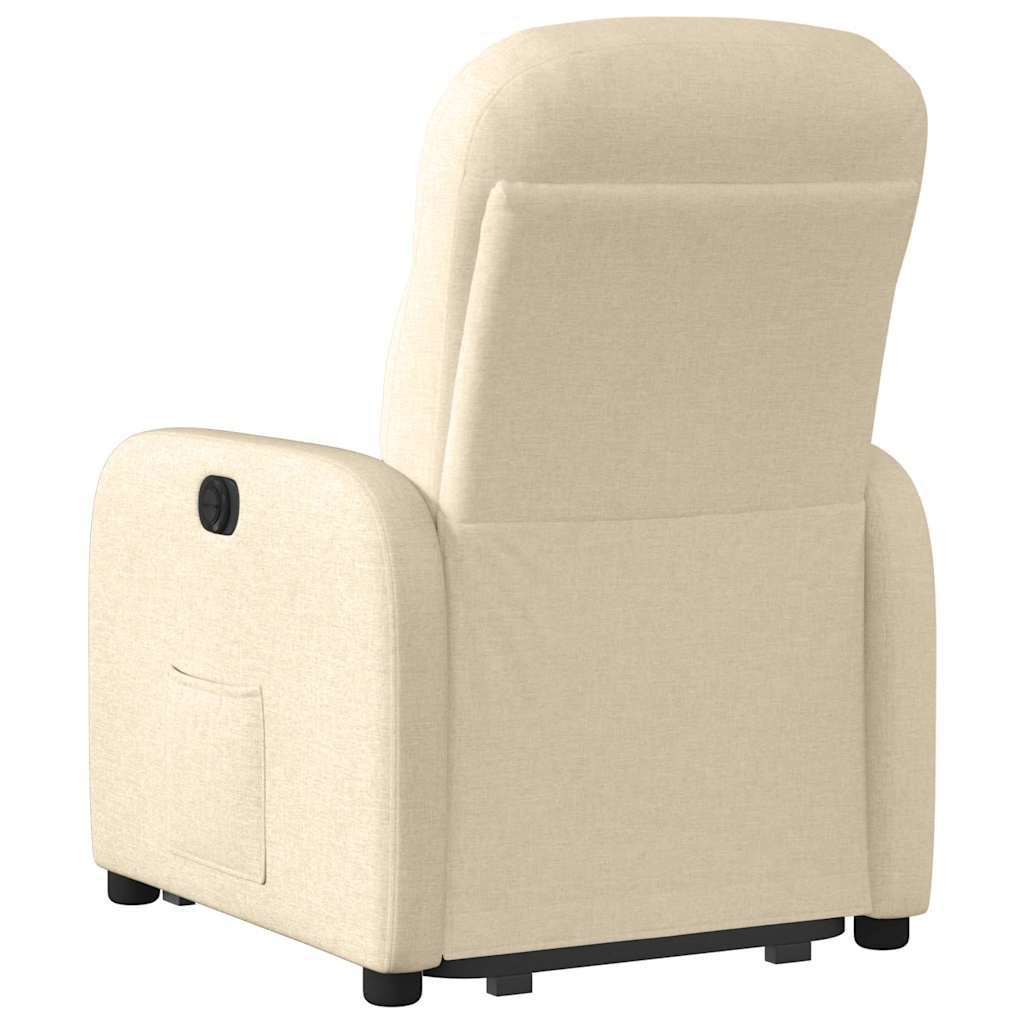 Fauteuil inclinable électrique crème tissu - XIOS
