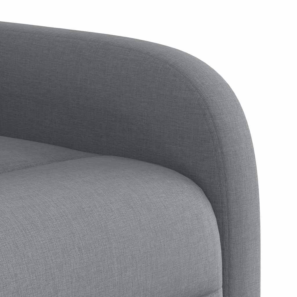Fauteuil inclinable de massage électrique Gris clair Tissu
