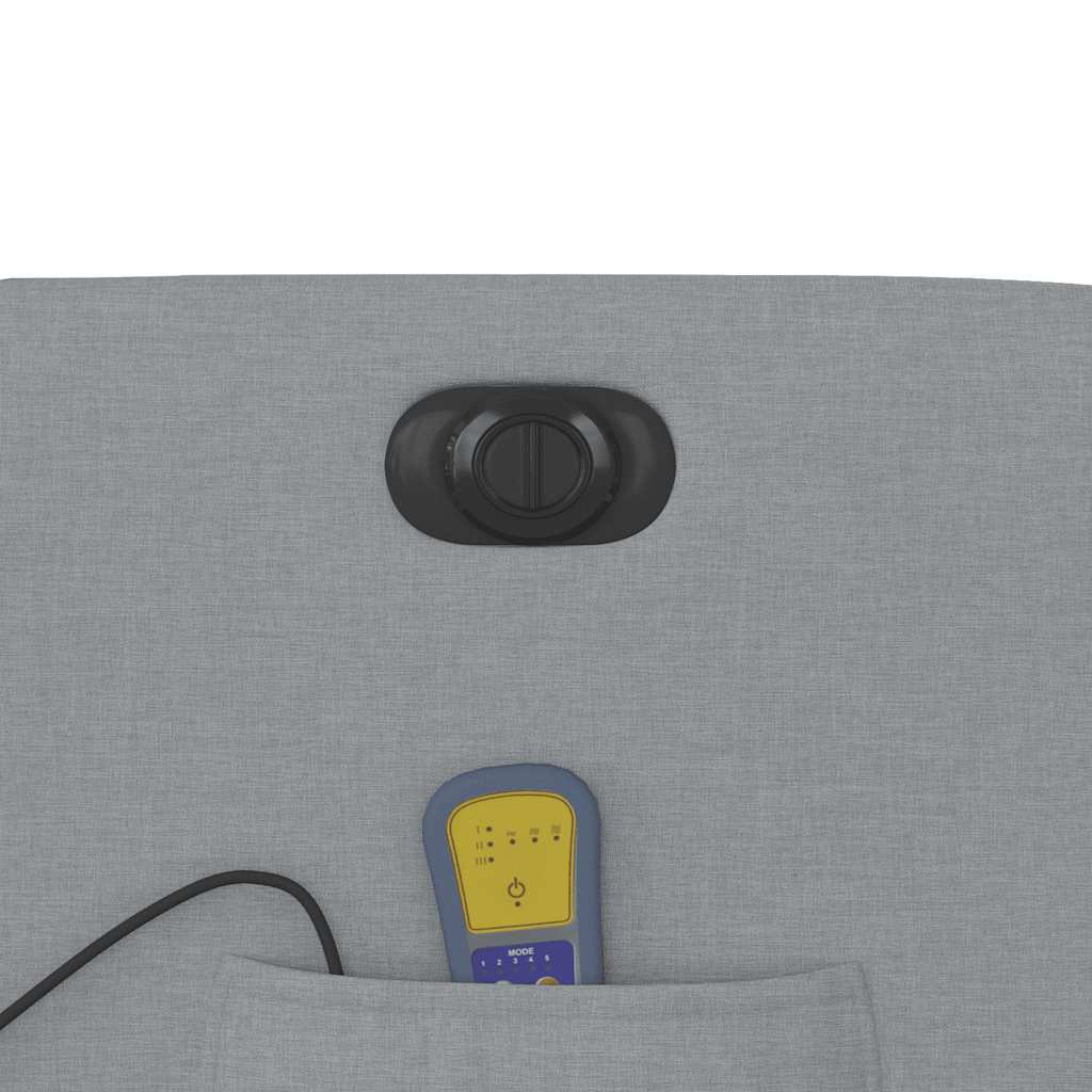 Fauteuil inclinable de massage électrique Gris clair Tissu