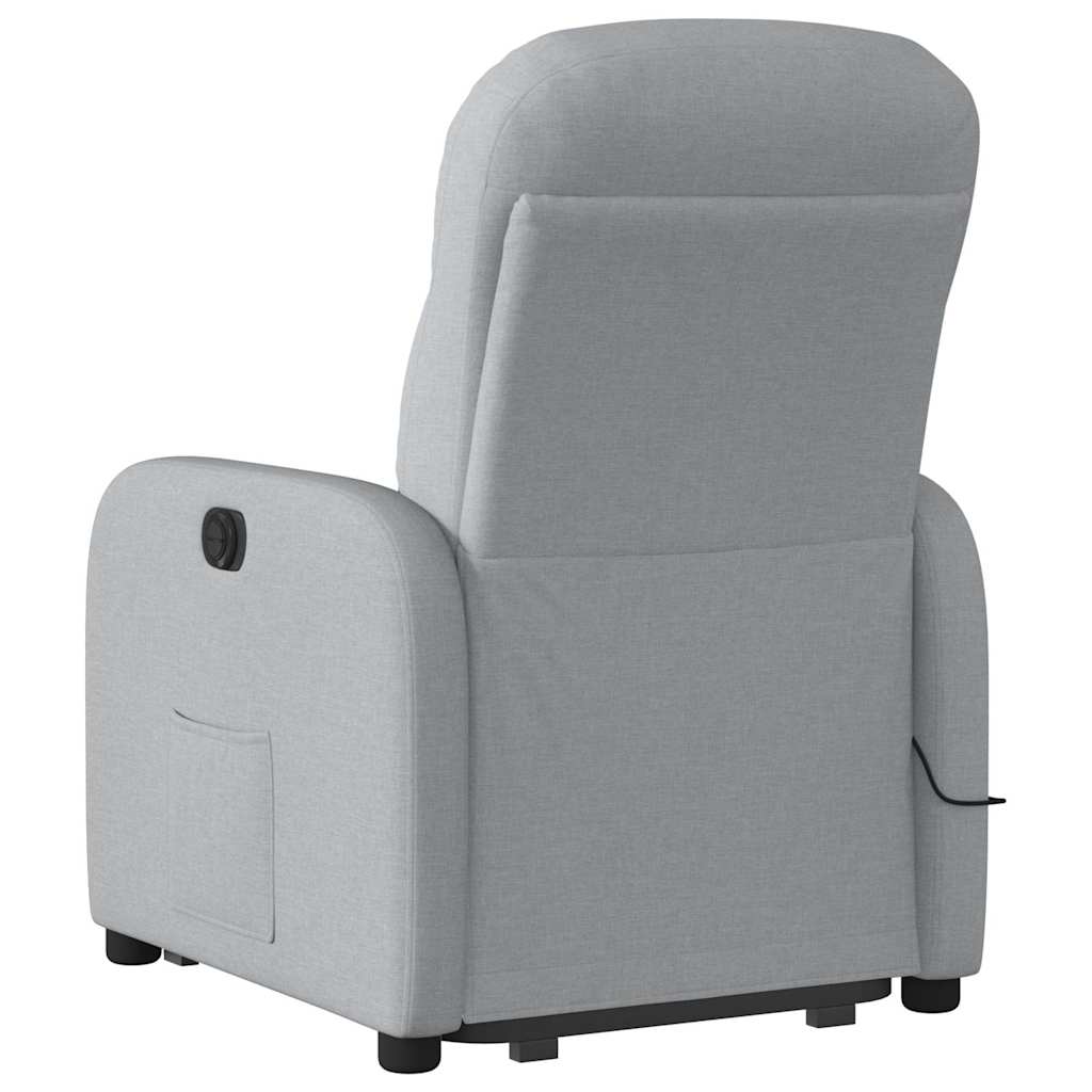 Fauteuil inclinable de massage électrique Gris clair Tissu - XIOS