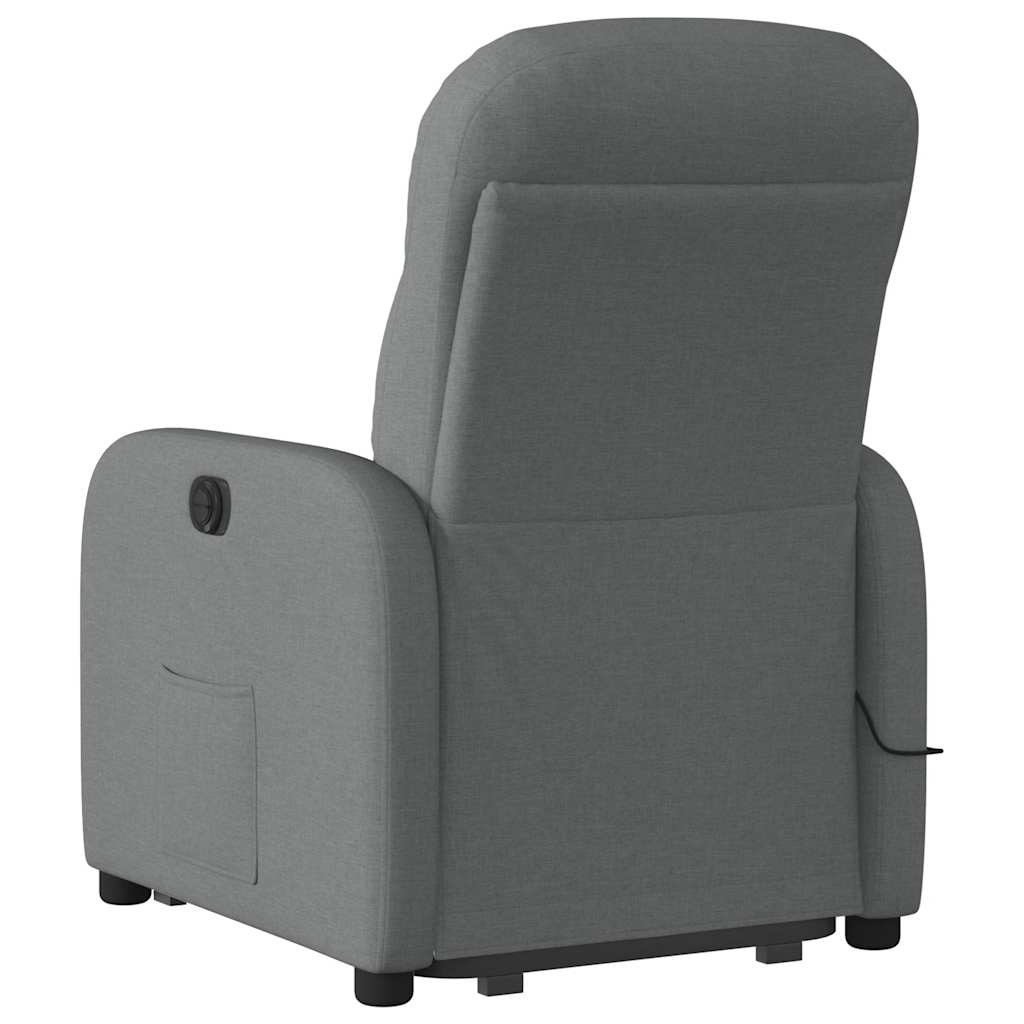 Fauteuil inclinable de massage électrique Gris foncé Tissu - XIOS