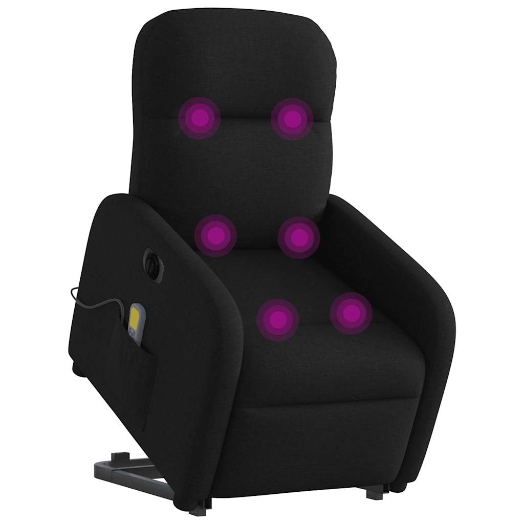 Fauteuil inclinable de massage électrique Noir Tissu - XIOS
