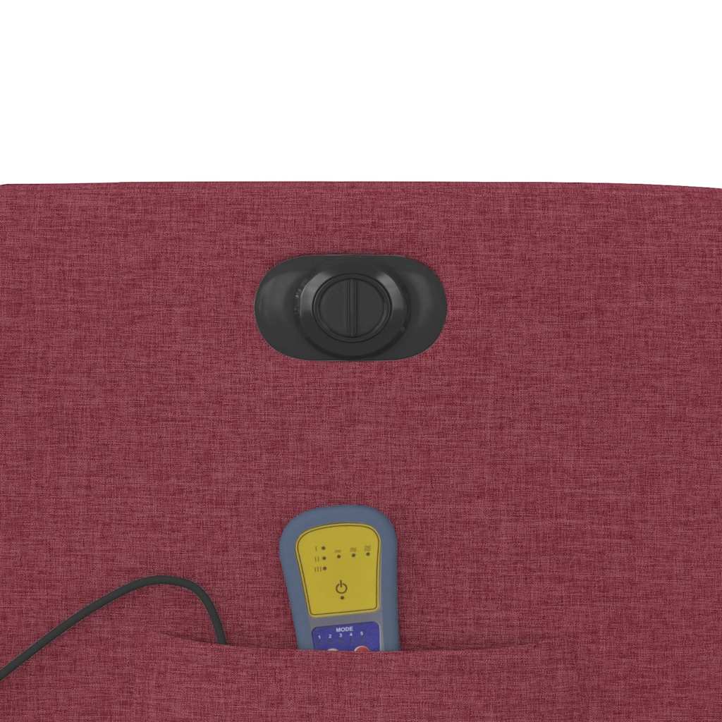 Fauteuil inclinable de massage électrique Rouge bordeaux Tissu