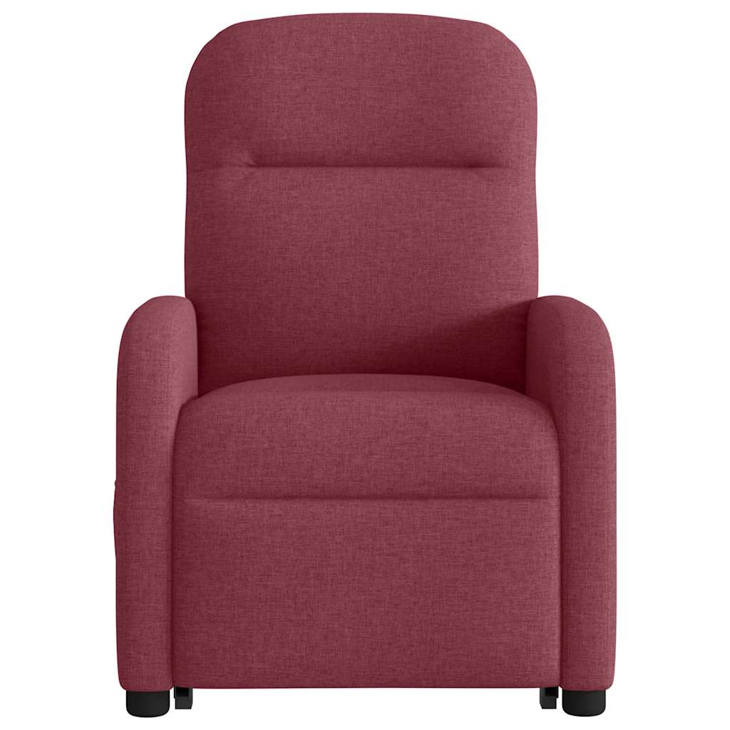 Fauteuil inclinable de massage électrique Rouge bordeaux Tissu