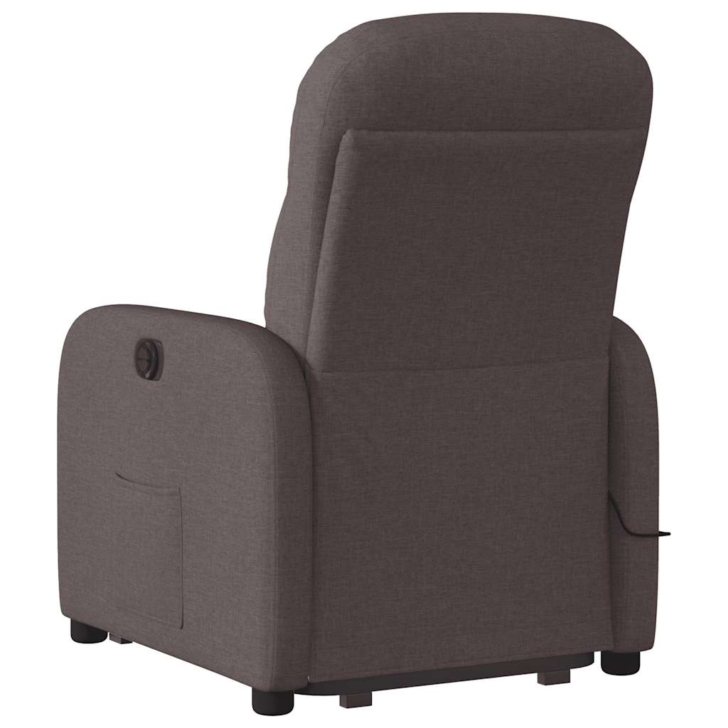 Fauteuil inclinable de massage électrique Marron foncé Tissu - XIOS