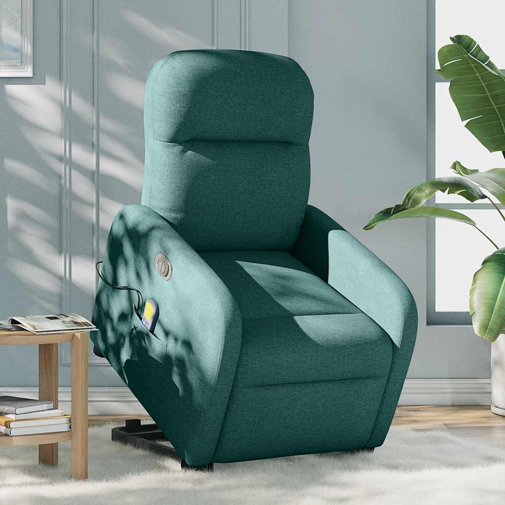 Fauteuil inclinable de massage électrique Vert foncé Tissu - XIOS