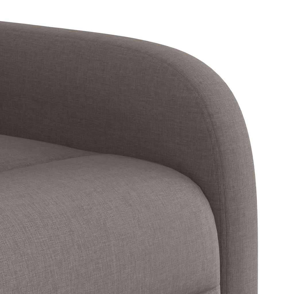 Fauteuil inclinable de massage électrique Taupe Tissu