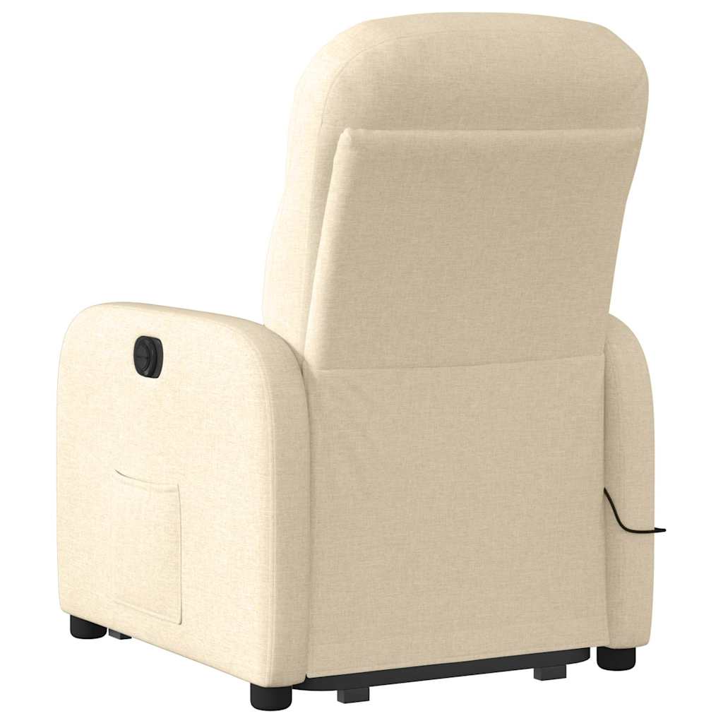 Fauteuil inclinable de massage électrique Crème Tissu - XIOS