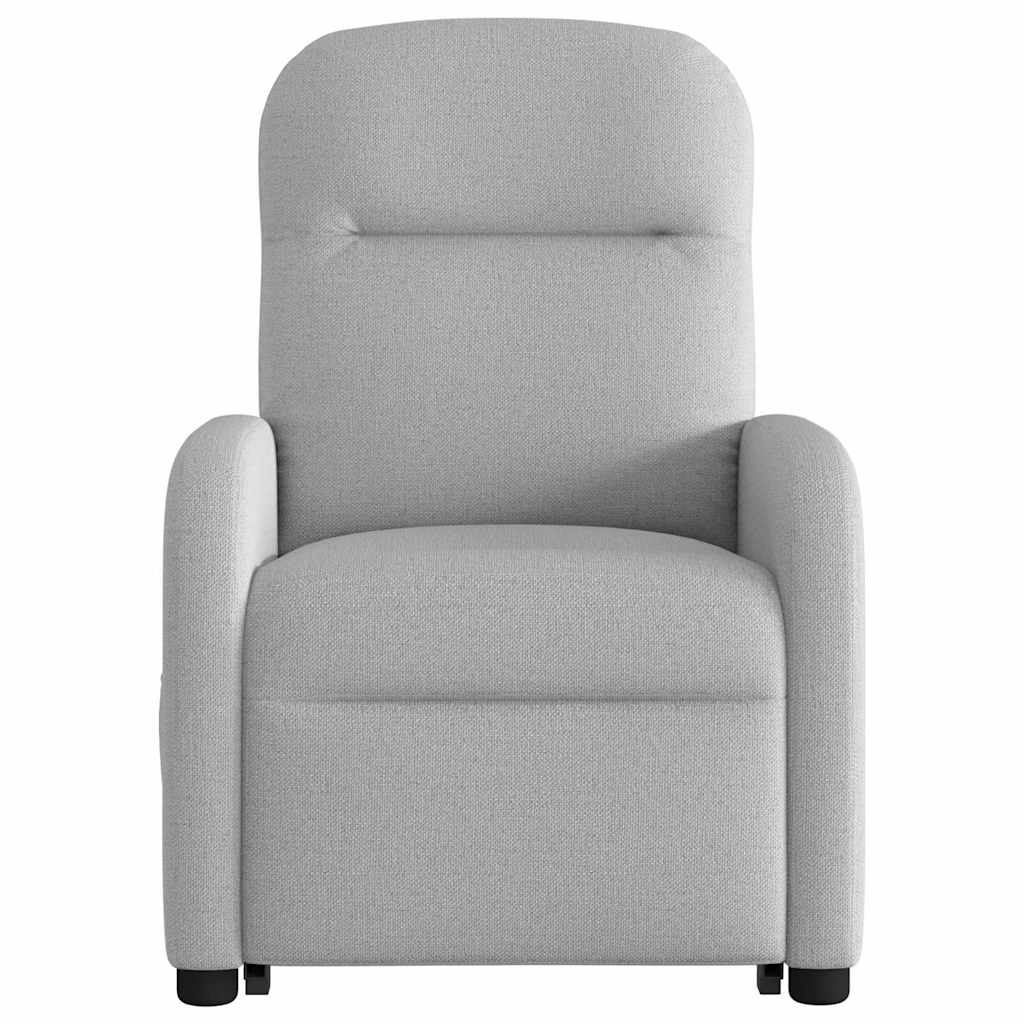 Fauteuil inclinable de massage électrique gris nuage tissu - XIOS