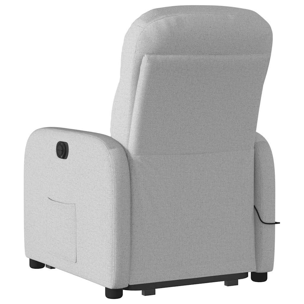Fauteuil inclinable de massage électrique gris nuage tissu - XIOS