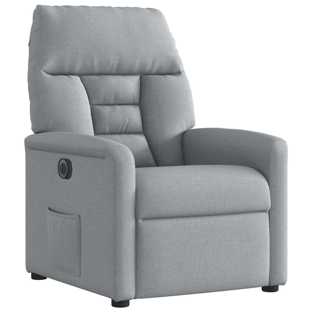 Fauteuil inclinable électrique Gris clair Tissu - XIOS