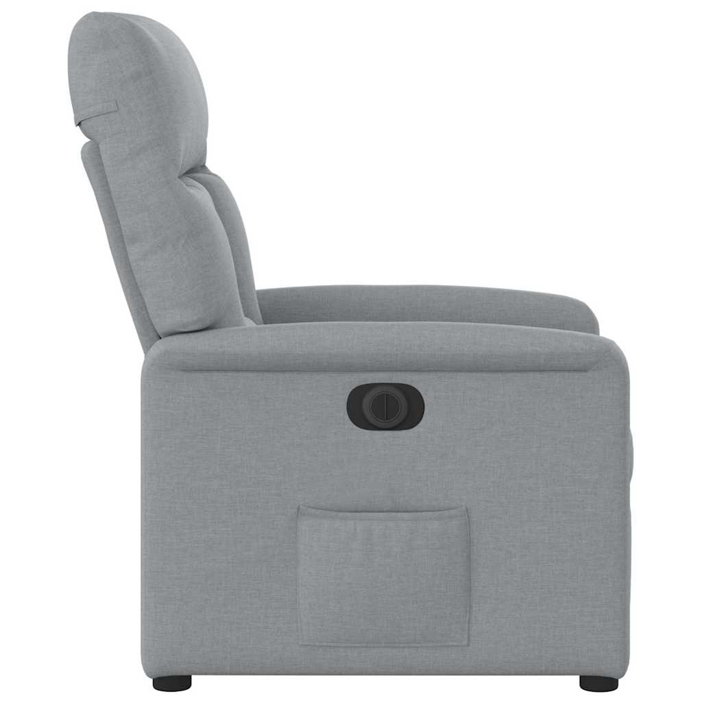 Fauteuil inclinable électrique Gris clair Tissu - XIOS