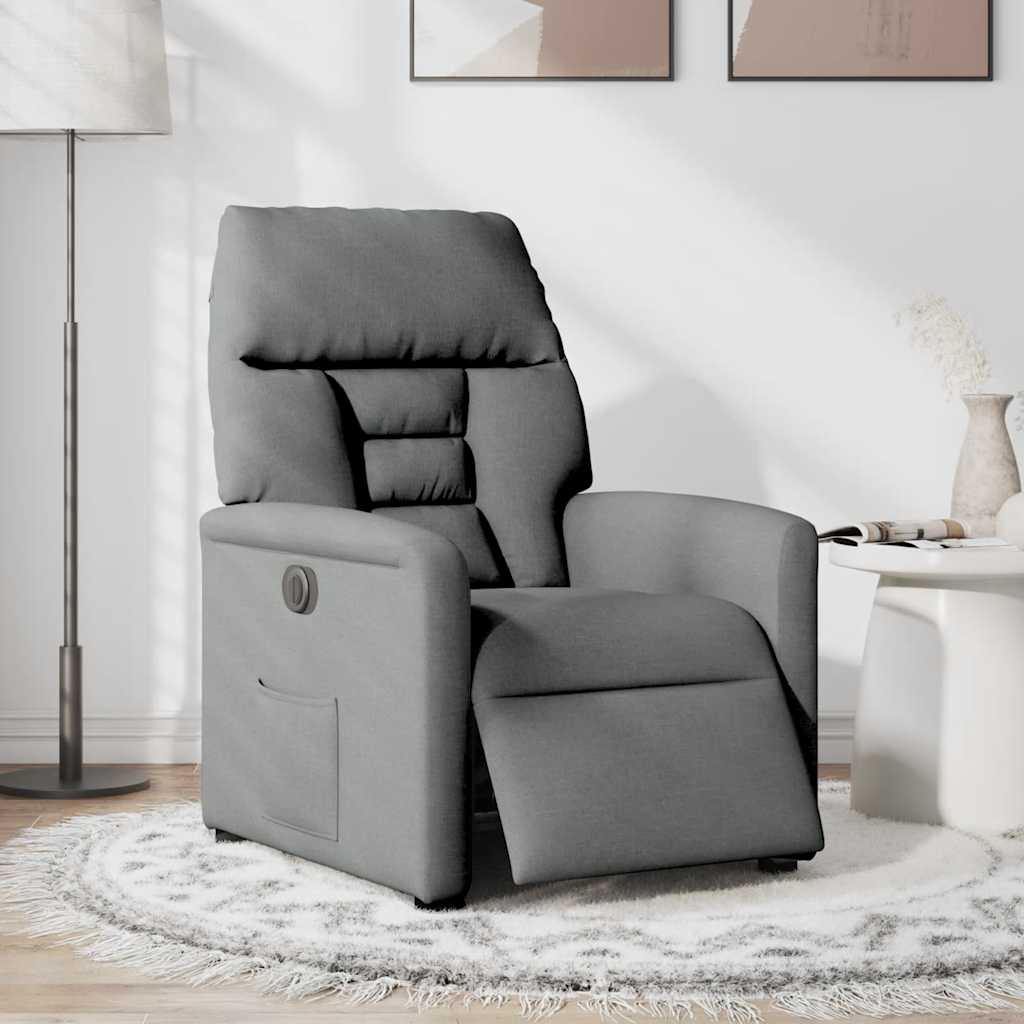Fauteuil inclinable électrique Gris foncé Tissu - XIOS