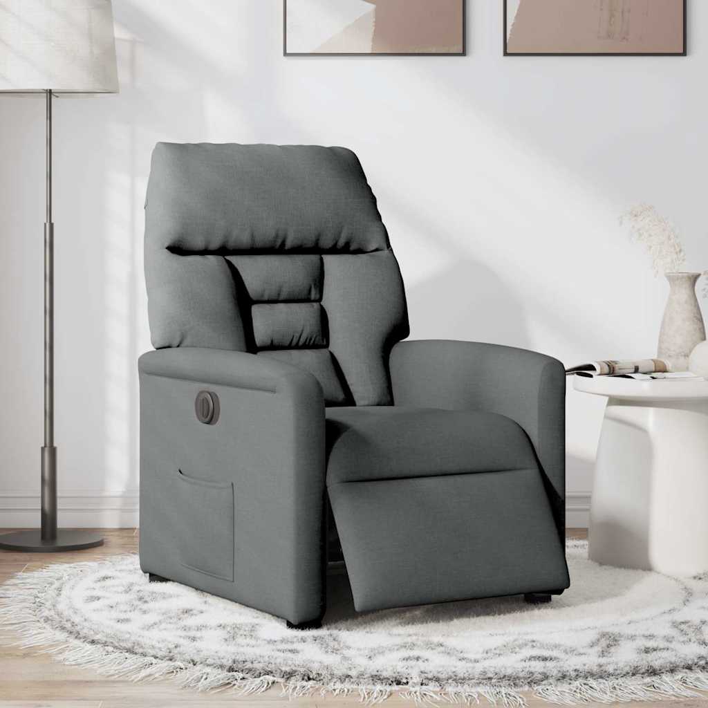 Fauteuil inclinable électrique Gris foncé Tissu - XIOS