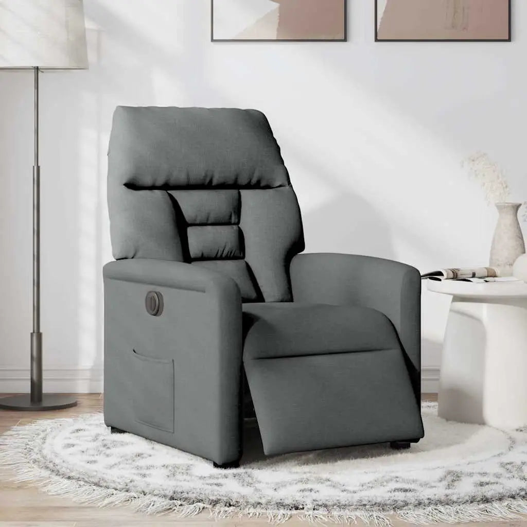 Fauteuil inclinable électrique Gris foncé Tissu - XIOS