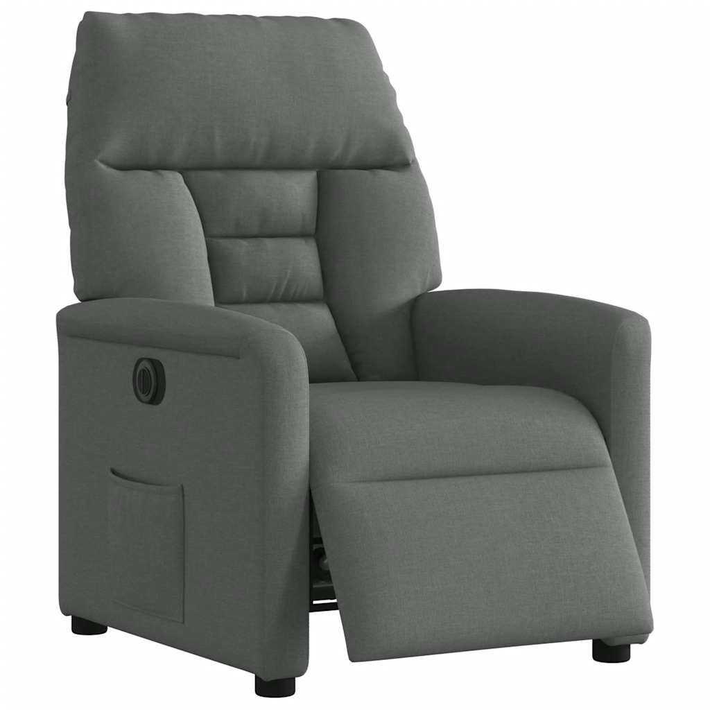 Fauteuil inclinable électrique Gris foncé Tissu - XIOS