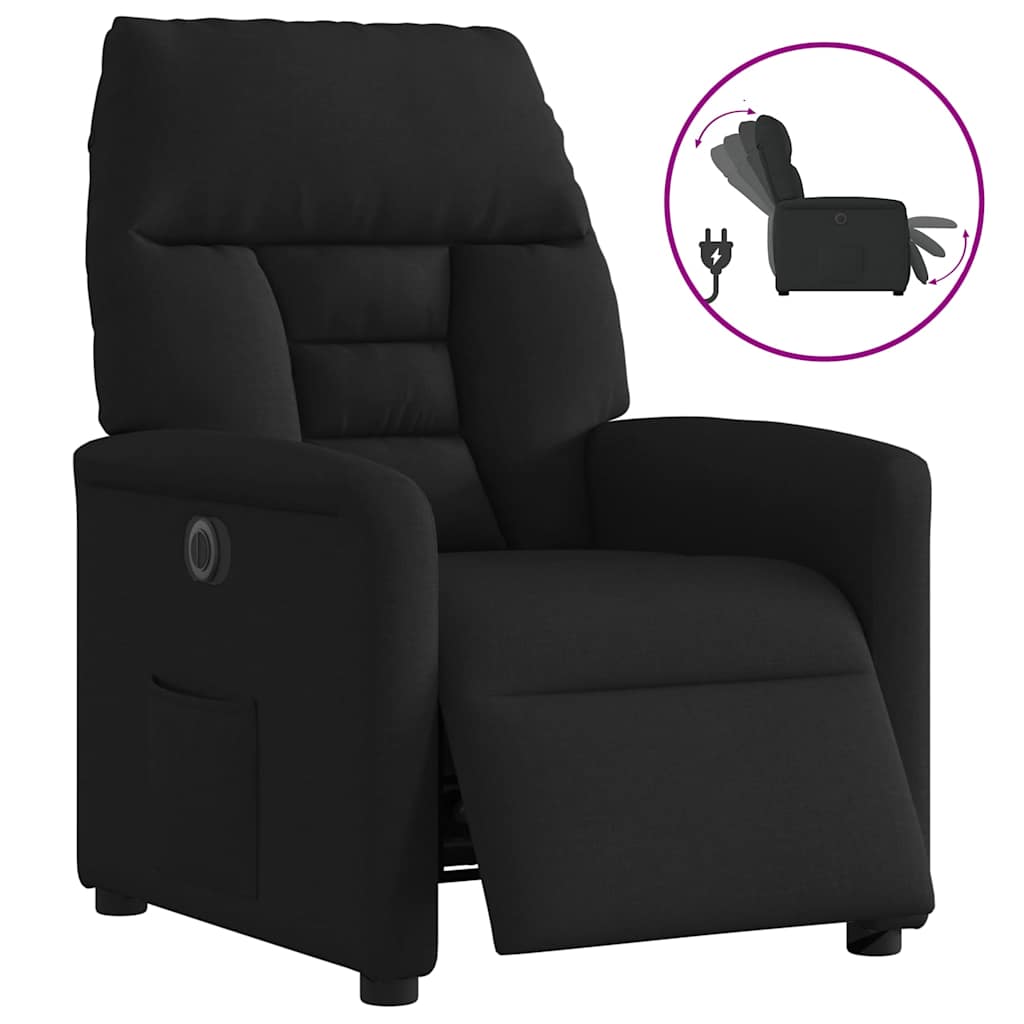 Fauteuil inclinable électrique Noir Tissu - XIOS