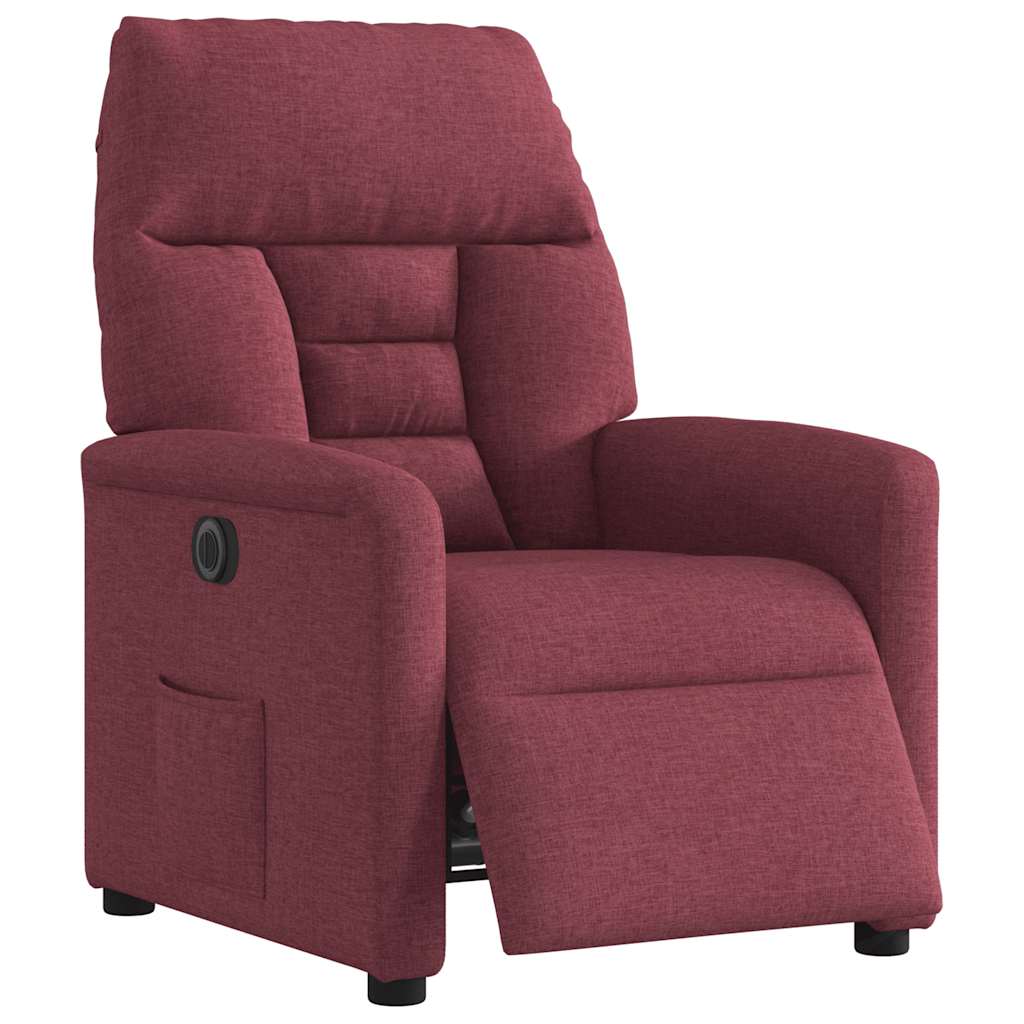Fauteuil inclinable électrique Rouge bordeaux Tissu - XIOS