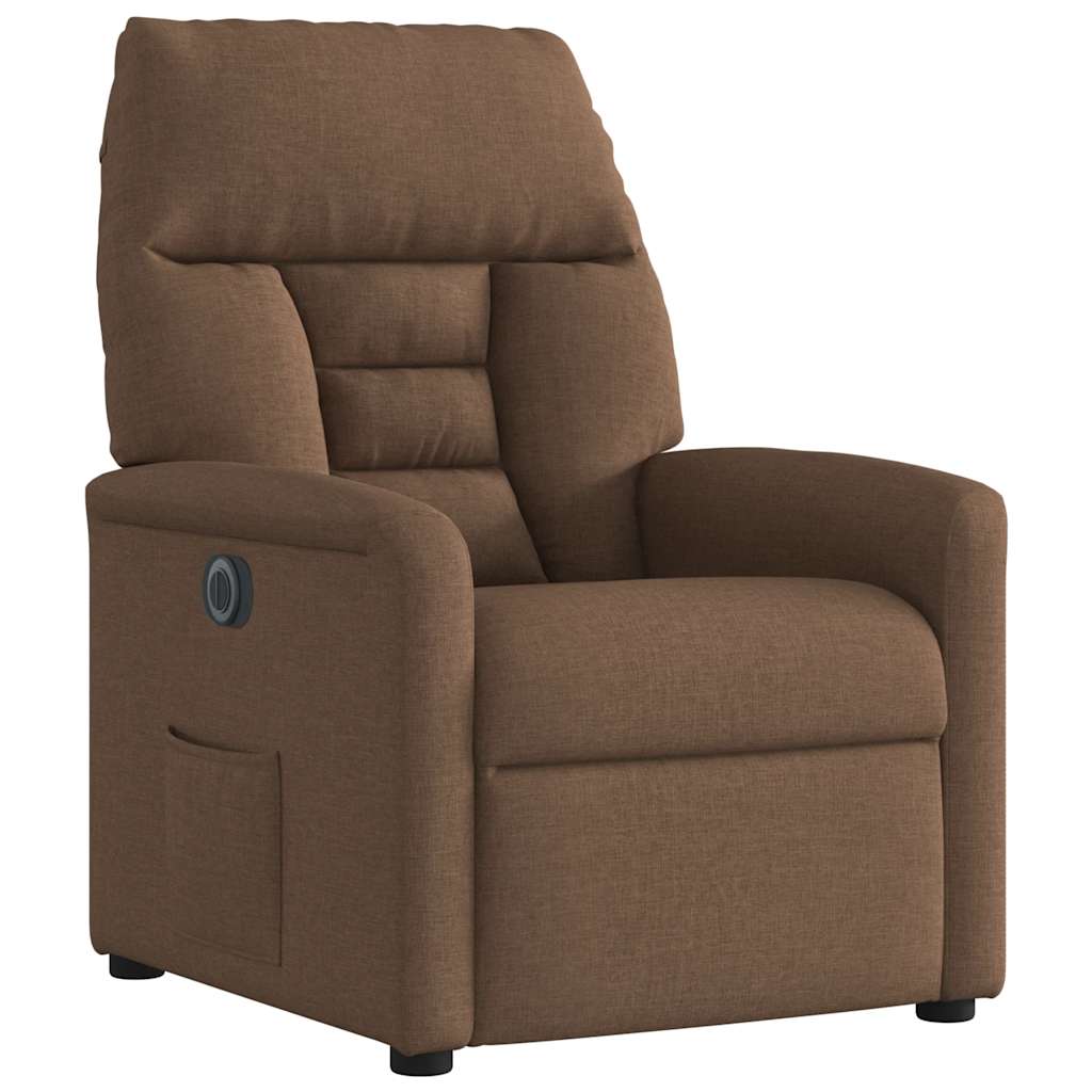 Fauteuil inclinable électrique Marron Tissu - XIOS