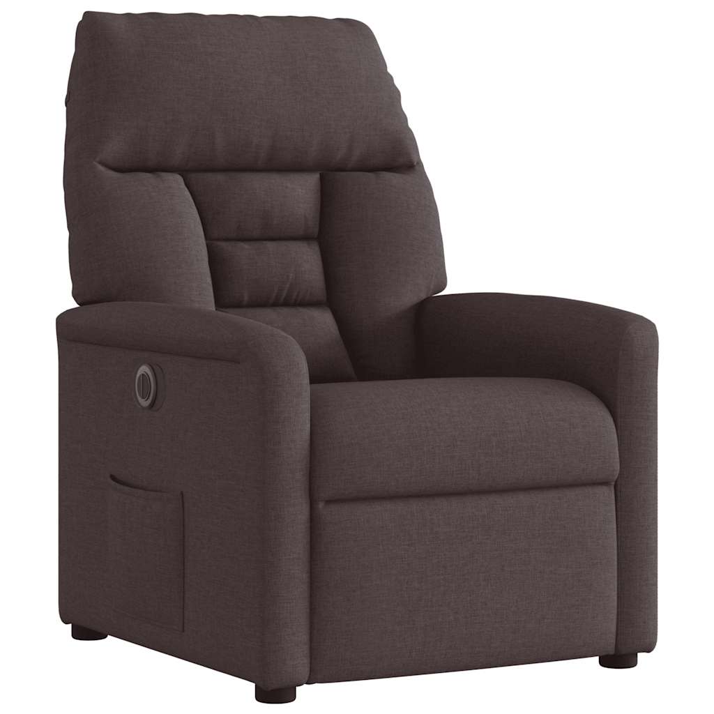 Fauteuil inclinable électrique Marron foncé Tissu - XIOS