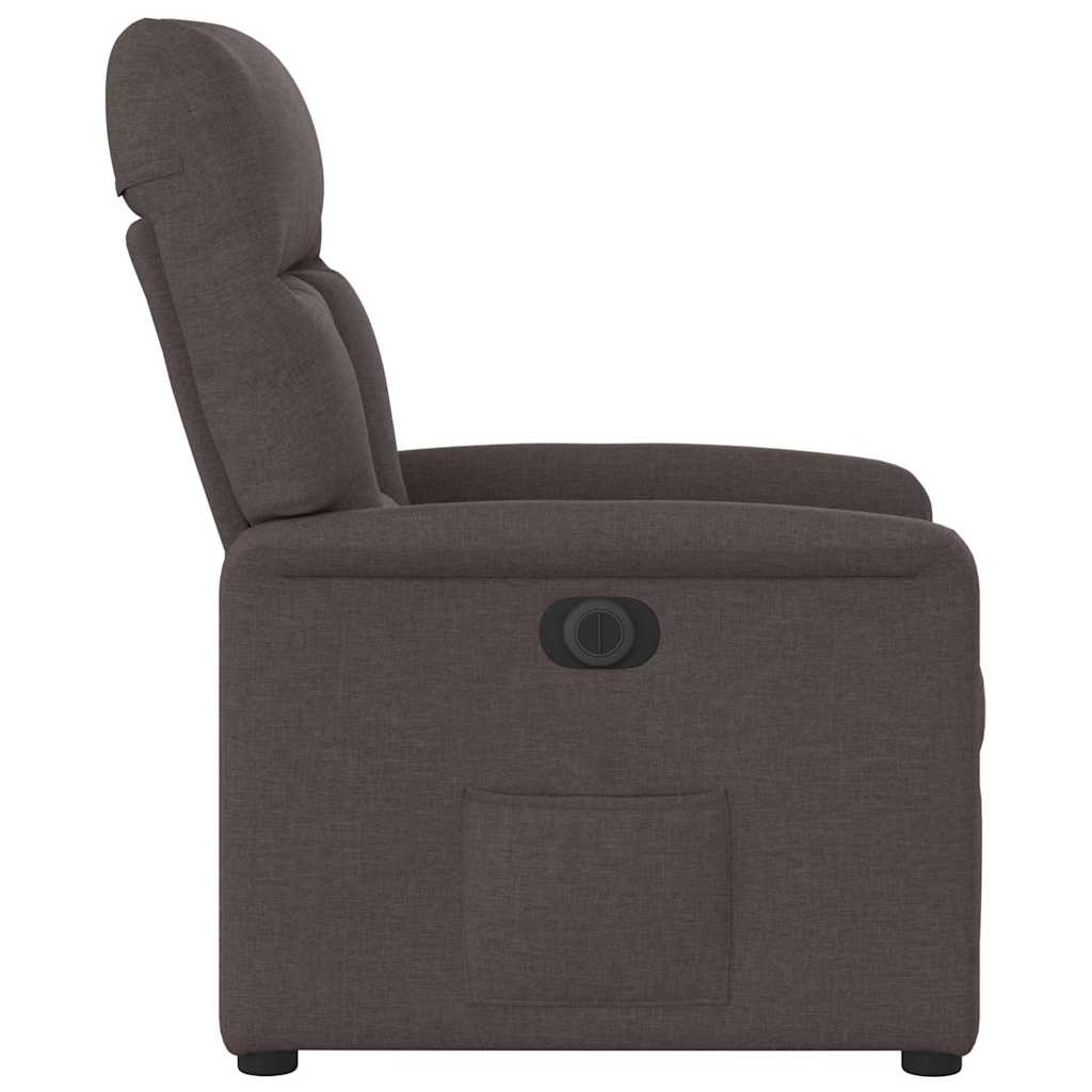 Fauteuil inclinable électrique Marron foncé Tissu - XIOS