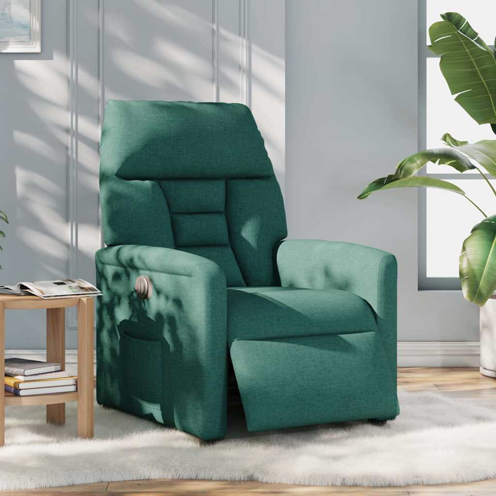 Fauteuil inclinable électrique Vert foncé Tissu - XIOS