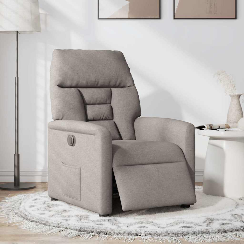 Fauteuil inclinable électrique Taupe Tissu - XIOS