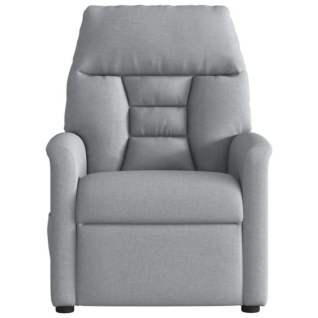 Fauteuil de massage inclinable électrique gris clair tissu - XIOS