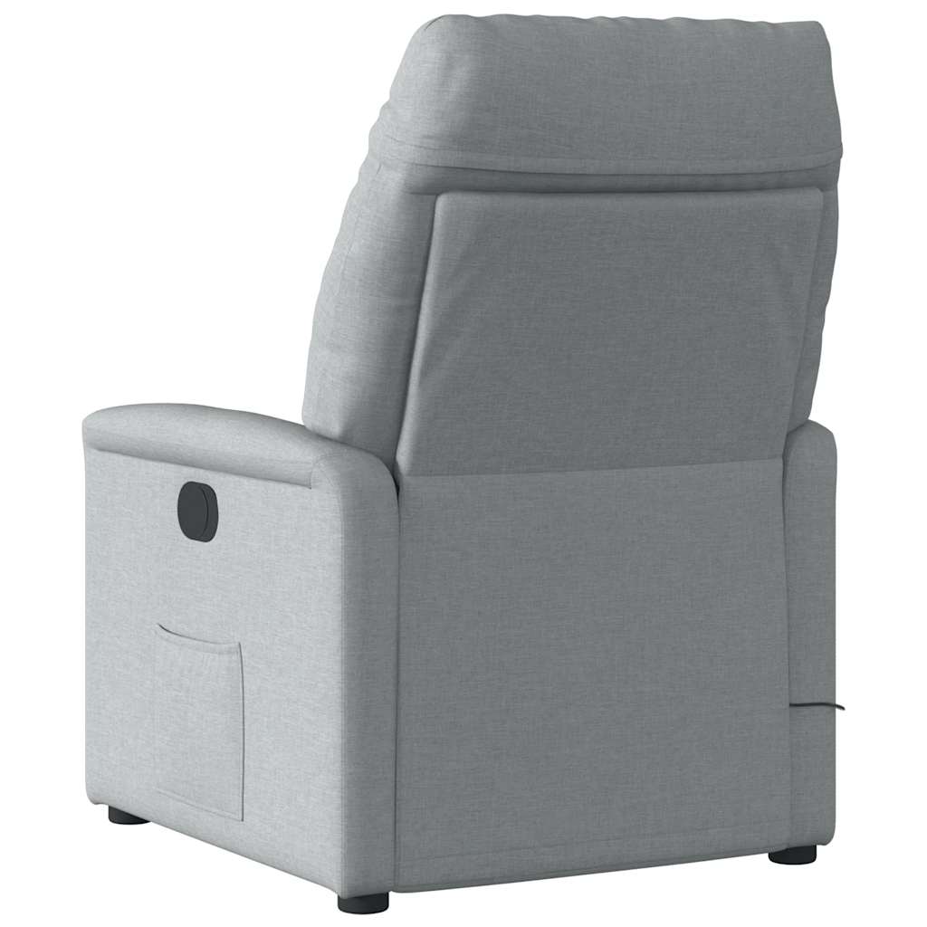 Fauteuil de massage inclinable électrique gris clair tissu - XIOS