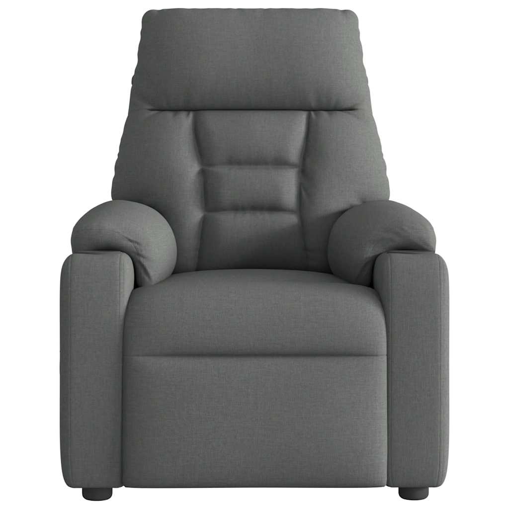 Fauteuil inclinable de massage électrique gris foncé tissu - XIOS