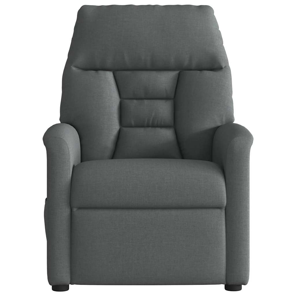 Fauteuil inclinable de massage électrique gris foncé tissu - XIOS